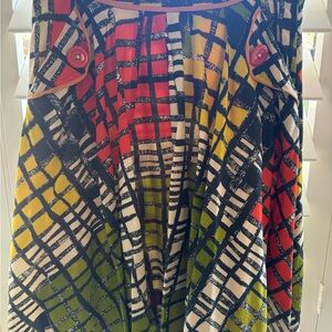 Colorful Geometric Midi Skirt